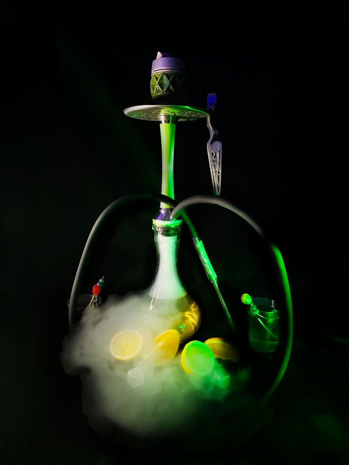 Cachimba de Ember Hookah en una sesión de fotos en estudio (1)